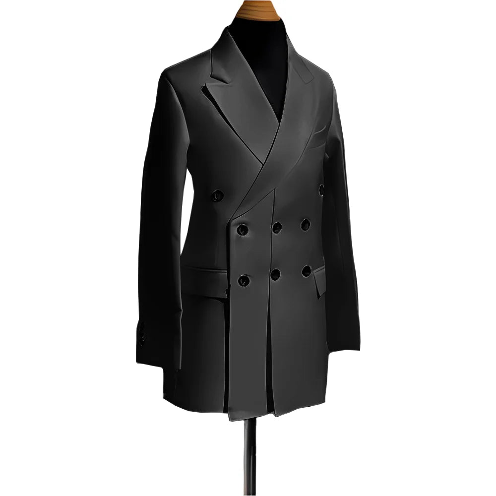 Blazer pour hommes, veste simple de smoking de mariage, vêtements à la mode, Design à Double boutonnage, plusieurs couleurs personnalisées, costume pour hommes