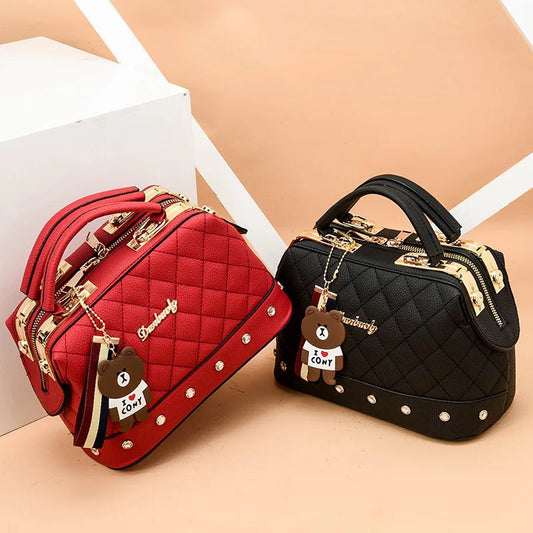 Petit sac carré de bonne qualité pour femmes, sac à bandoulière de mode, marque de luxe de styliste, sac à main avec décoration à rivets