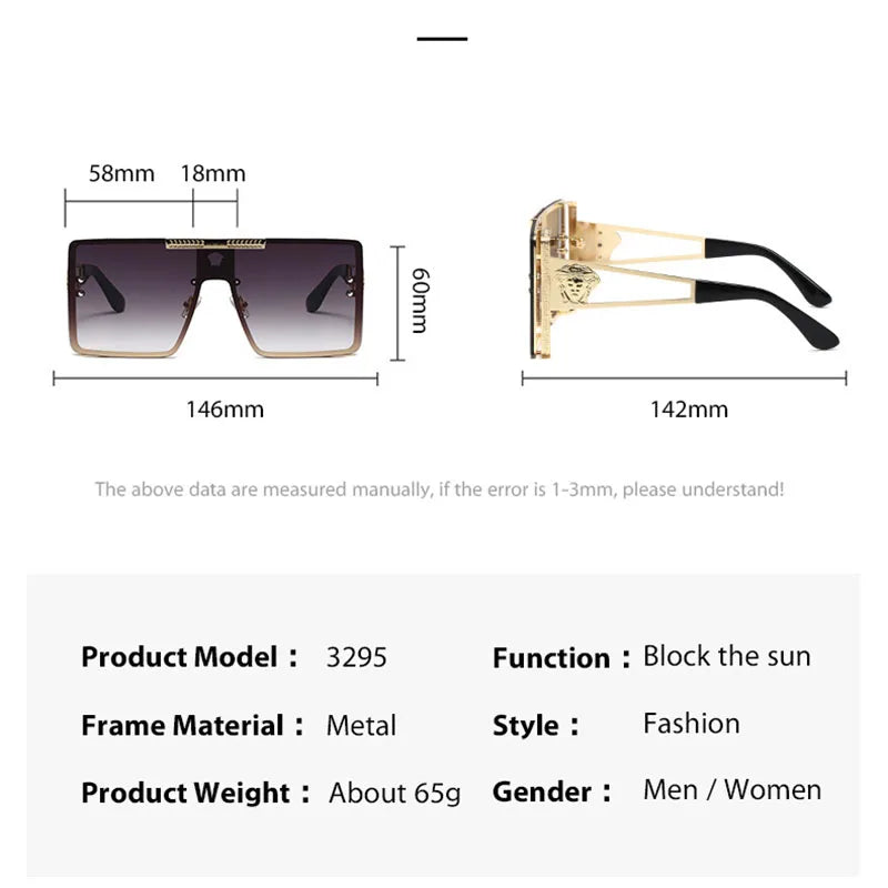 Nouvelles lunettes de soleil élégantes avec montures surdimensionnées, design métallique tendance, parfaites pour les spectacles de mode et un style de rue cool.