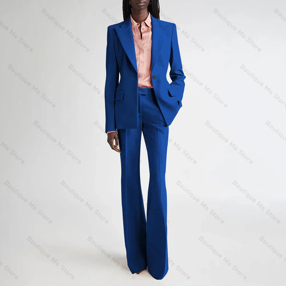 Costume de soirée formel rose pour femmes, ensemble deux pièces (Blazer + pantalon), bouton unique cranté, pour le bureau, quotidien, nouvelle collection