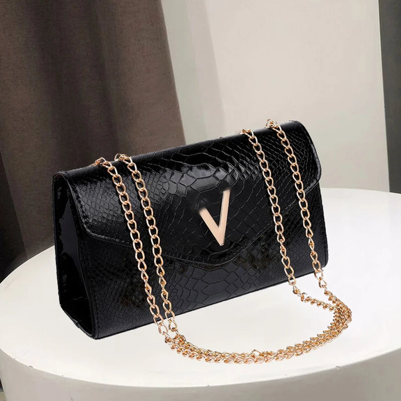 Sacs de luxe en cuir de crocodile pour femmes, sacs à bandoulière avec chaîne, sacs à main, sacs messager, pochettes pour femmes, nouvelle collection 2026