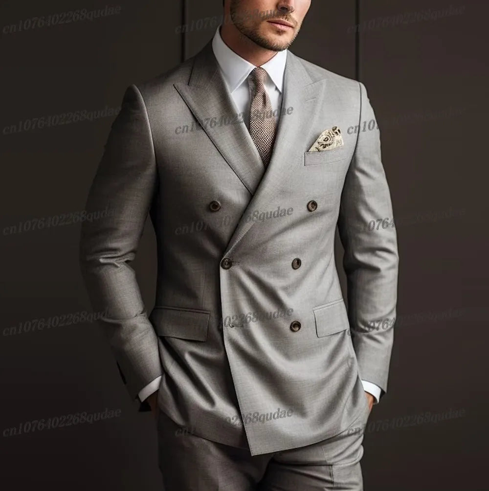 Costume rose pour hommes, pour occasions formelles, fête de mariage, Tuxedos pour marié, Costume de marié, ensemble 2 pièces, Blazer et pantalon, nouvelle collection