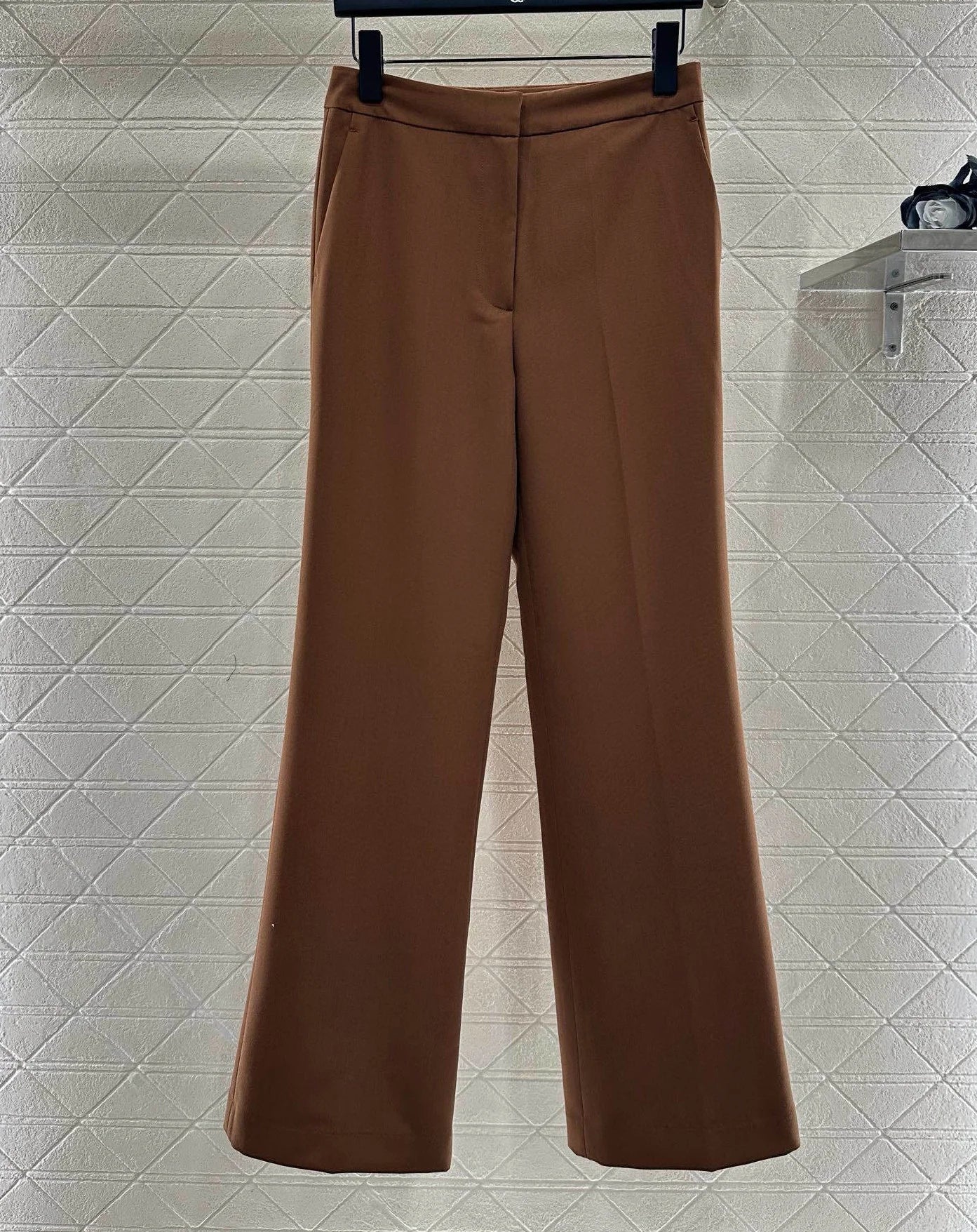 Veste de costume à simple boutonnage, col contrasté, manches longues, taille haute, pantalon ample à jambes droites, nouveau costume pour femmes