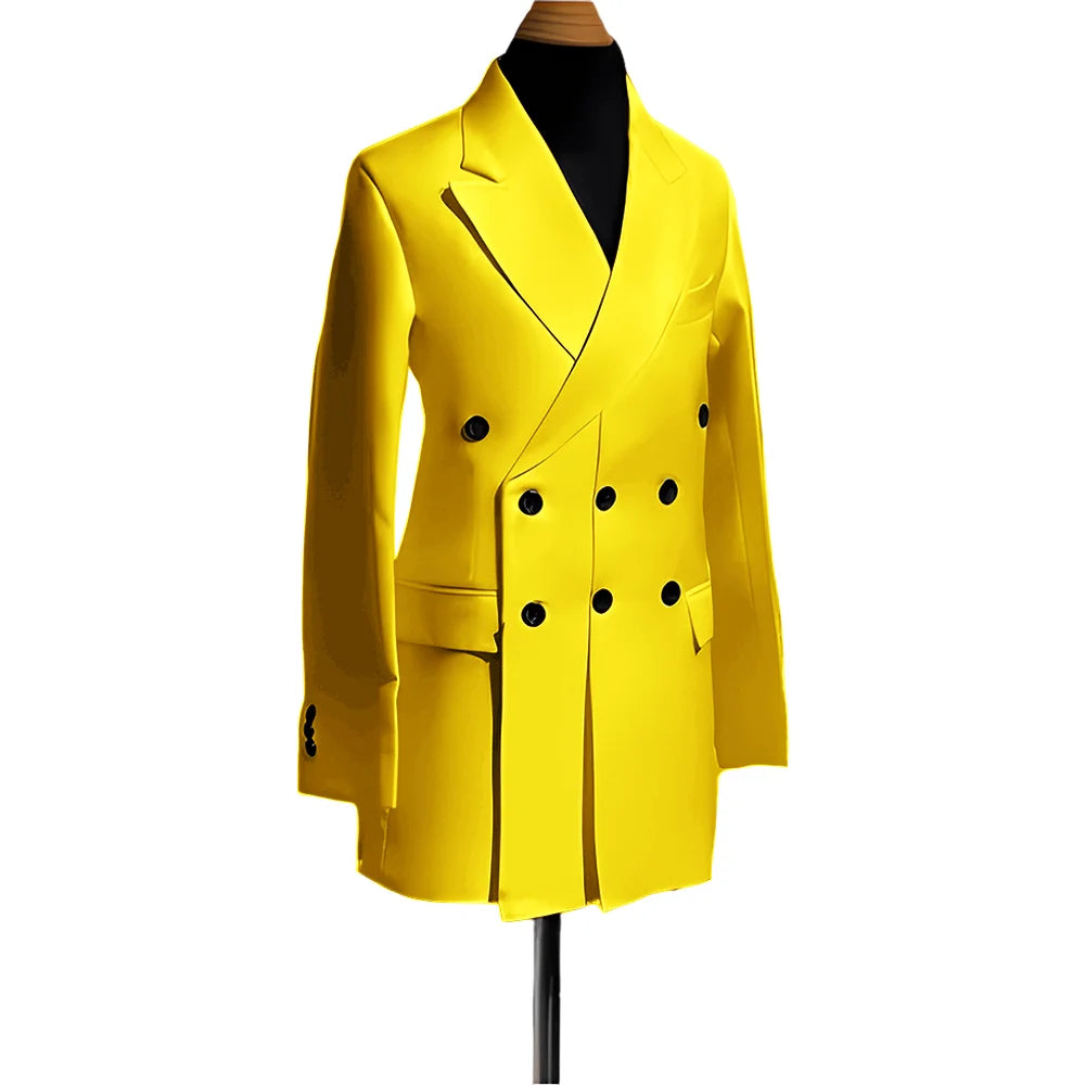 Blazer pour hommes, veste simple de smoking de mariage, vêtements à la mode, Design à Double boutonnage, plusieurs couleurs personnalisées, costume pour hommes