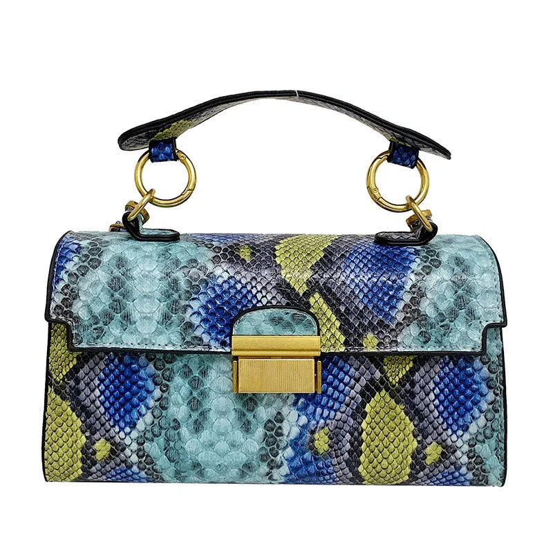Sac à main polyvalent de luxe léger à texture haut de gamme, imprimé serpent, design de niche, sac à bandoulière, sac porté épaule, sac sous le bras