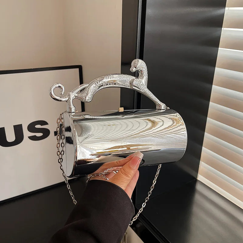 Sac à main de soirée de luxe pour femme, pochette de mariée en métal, sac à bandoulière pour mariage, sac de soirée, sac à main rigide pour le jour, sac à bandoulière croisé