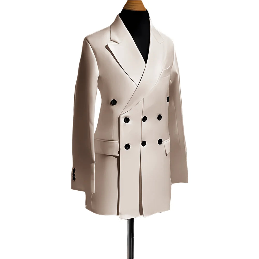 Blazer pour hommes, veste simple de smoking de mariage, vêtements à la mode, Design à Double boutonnage, plusieurs couleurs personnalisées, costume pour hommes