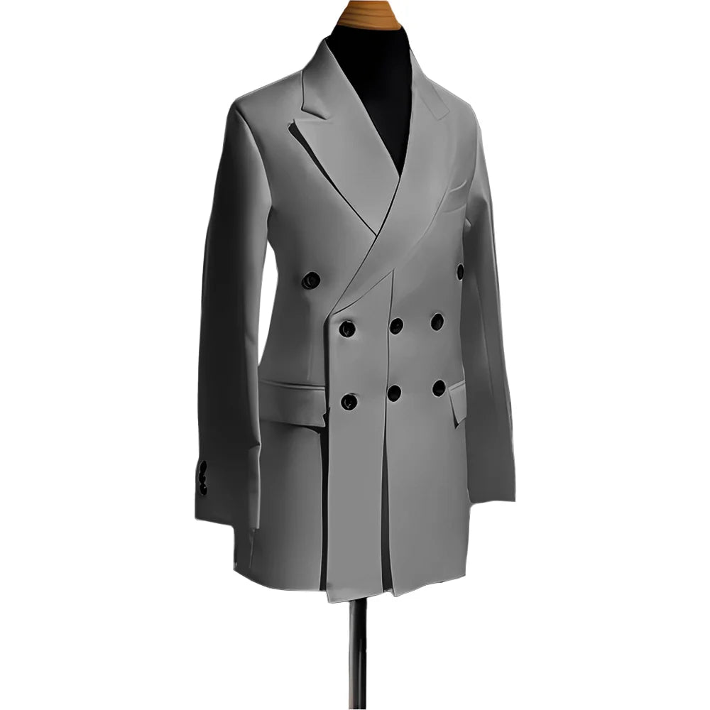 Blazer pour hommes, veste simple de smoking de mariage, vêtements à la mode, Design à Double boutonnage, plusieurs couleurs personnalisées, costume pour hommes