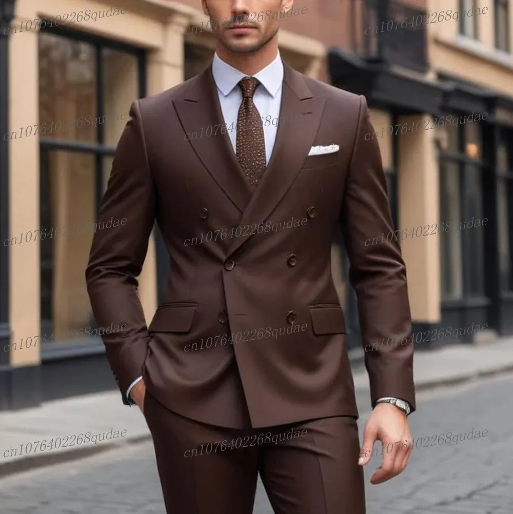 Costume rose pour hommes, pour occasions formelles, fête de mariage, Tuxedos pour marié, Costume de marié, ensemble 2 pièces, Blazer et pantalon, nouvelle collection