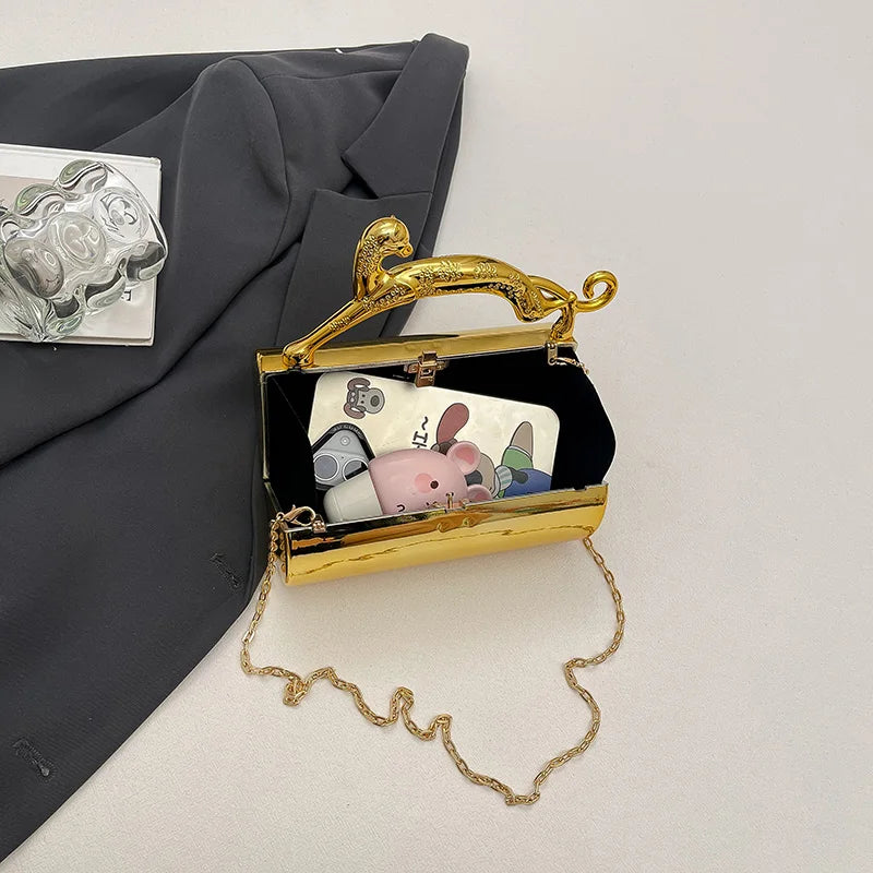 Sac à main de soirée de luxe pour femme, pochette de mariée en métal, sac à bandoulière pour mariage, sac de soirée, sac à main rigide pour le jour, sac à bandoulière croisé