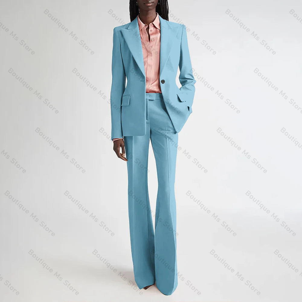 Costume de soirée formel rose pour femmes, ensemble deux pièces (Blazer + pantalon), bouton unique cranté, pour le bureau, quotidien, nouvelle collection