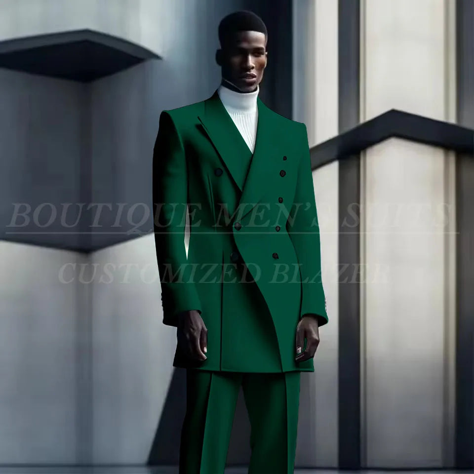 Costumes de conception de mode pour hommes, manteau long à double boutonnage, pantalon, smokings de mariage pour marié, blazer de fête, Rh, costume masculin, zones me, 2 pièces