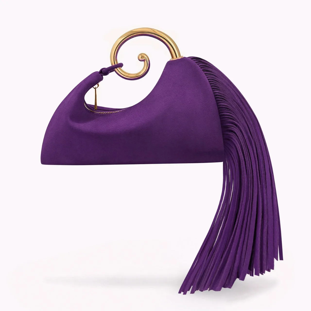 Sac à main créatif en forme de prêle pour femmes, tendance, Design français élégant à pampilles, anneau en métal, sac nuage, pochette de bal, sacs de Banquet
