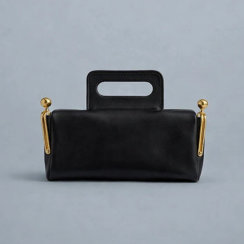 NOUVEAU Sac à main de luxe pour femme avec fermoir Kiss et design à double pince latérale, sac à bandoulière sous le bras en PU, collection 2026