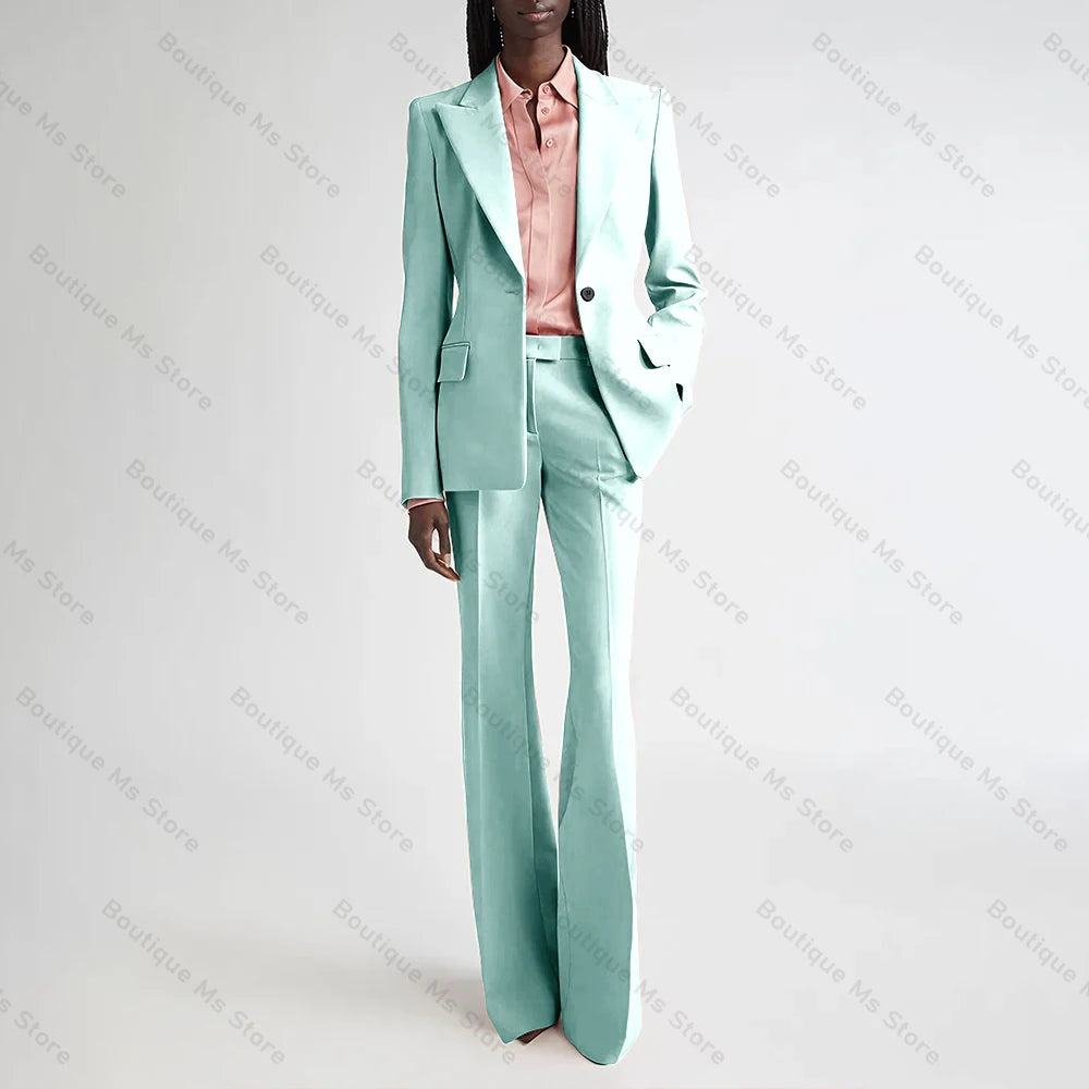 Costume de soirée formel rose pour femmes, ensemble deux pièces (Blazer + pantalon), bouton unique cranté, pour le bureau, quotidien, nouvelle collection