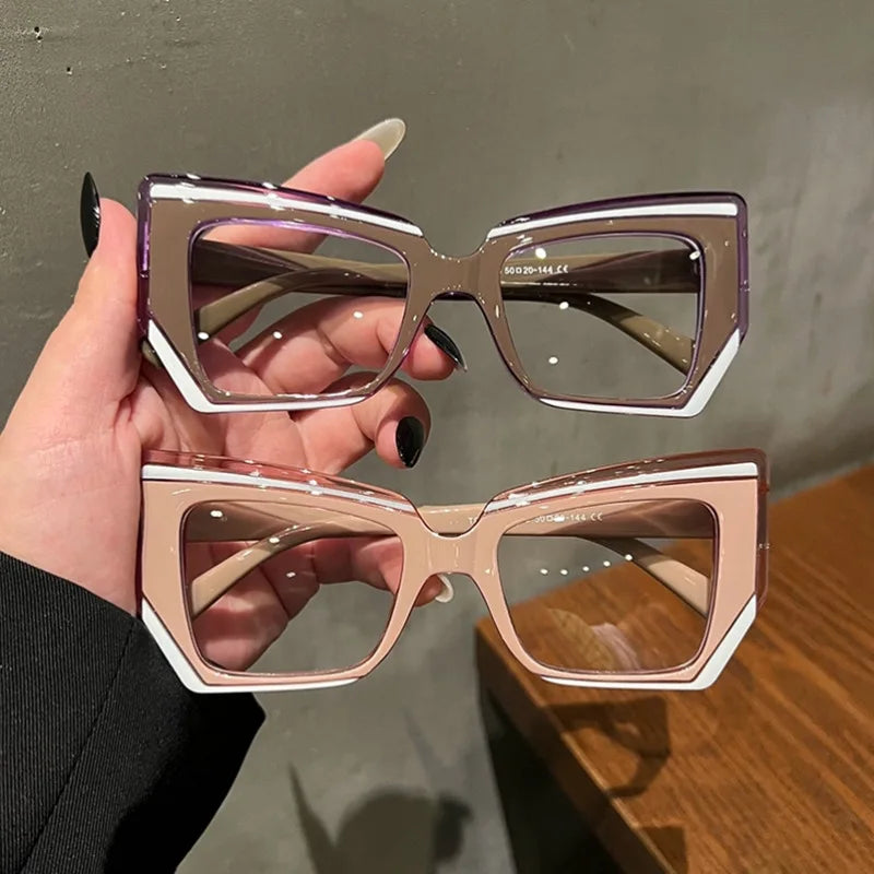 Monture de lunettes d'ordinateur anti-lumière bleue pour hommes et femmes, lunettes de forme spéciale, lunettes de blocage, lunettes optiques, lunettes polygonales