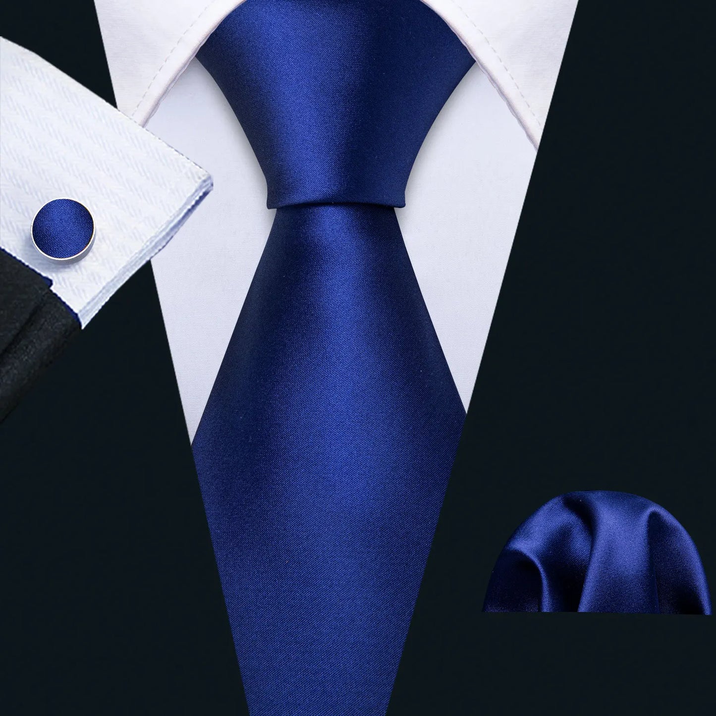 Hommes cravate or bleu marine rayé soie cravate Barry.Wang 3.4 "Jacquard fête mariage tissé créateurs de mode cravate pour hommes d'affaires