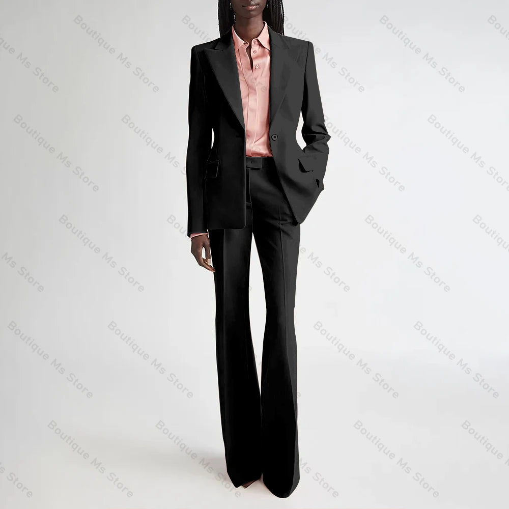 Costume de soirée formel rose pour femmes, ensemble deux pièces (Blazer + pantalon), bouton unique cranté, pour le bureau, quotidien, nouvelle collection