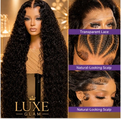 38 40Inch Deep Wave 13x6 Hd Lace Frontal Wig Curly Water Wave Human Hair 5x5 Lace Front Brazilian Wigs For Women Preplucked