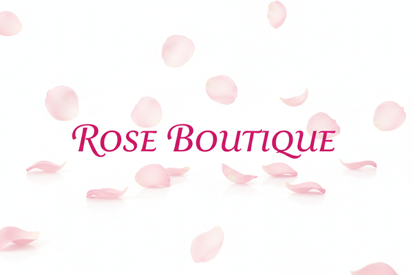Bannière Rose Boutique avec pétales