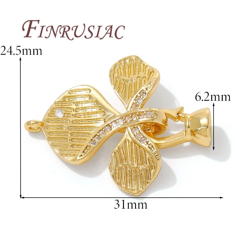 18K Gold Plated Connectors Clasps For Pearl,Bracelet Clasp For Jewelry Making,Necklace Clasp DIY Beading Accessories,Fittings
