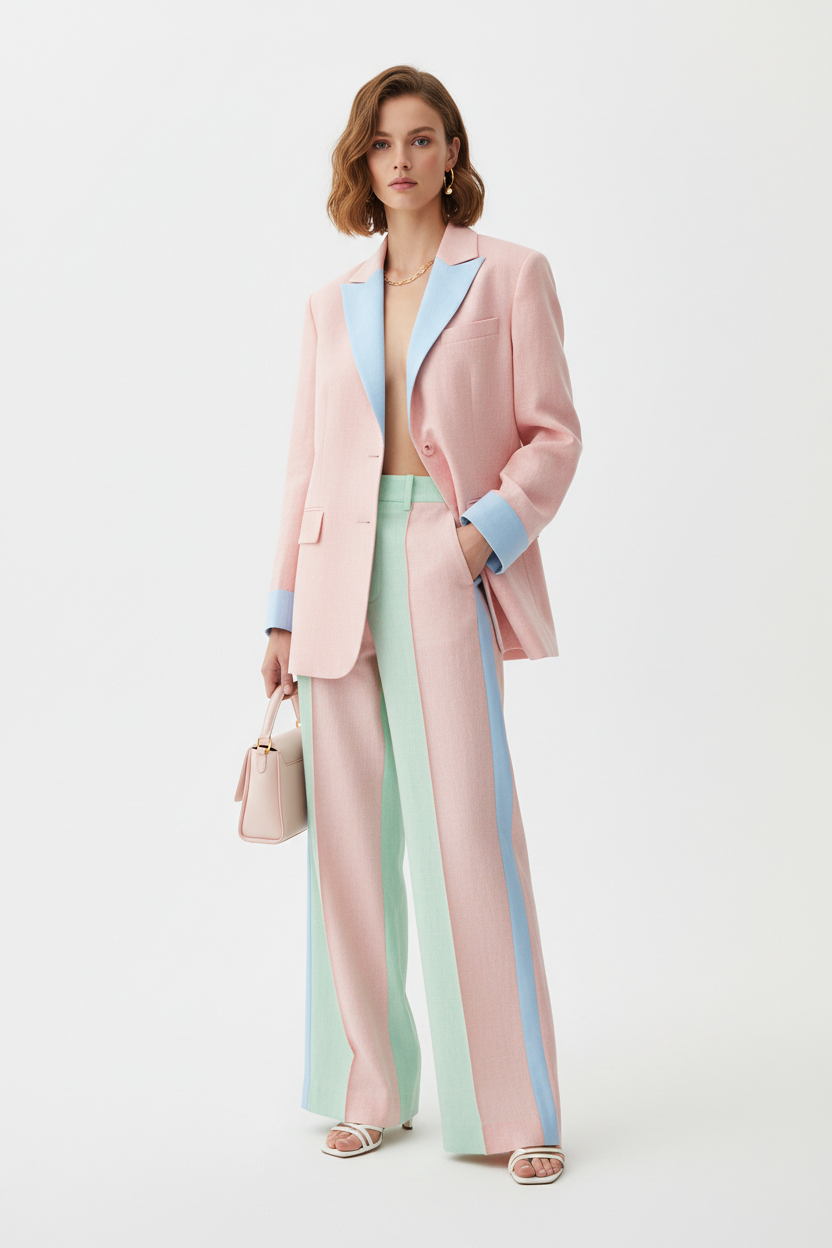 Ensemble Veste & Pantalon Été - Rose Boutique