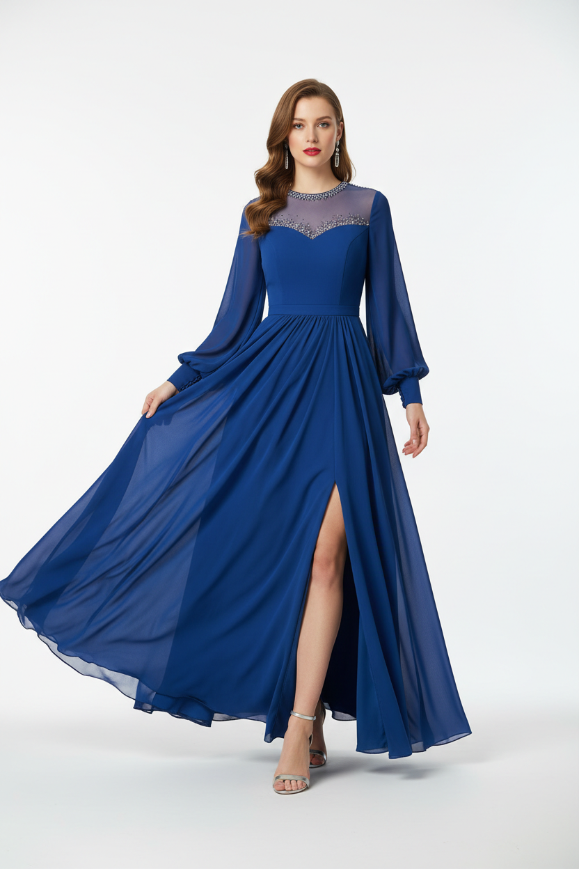 Robe Longue Bleue - Rose Boutique