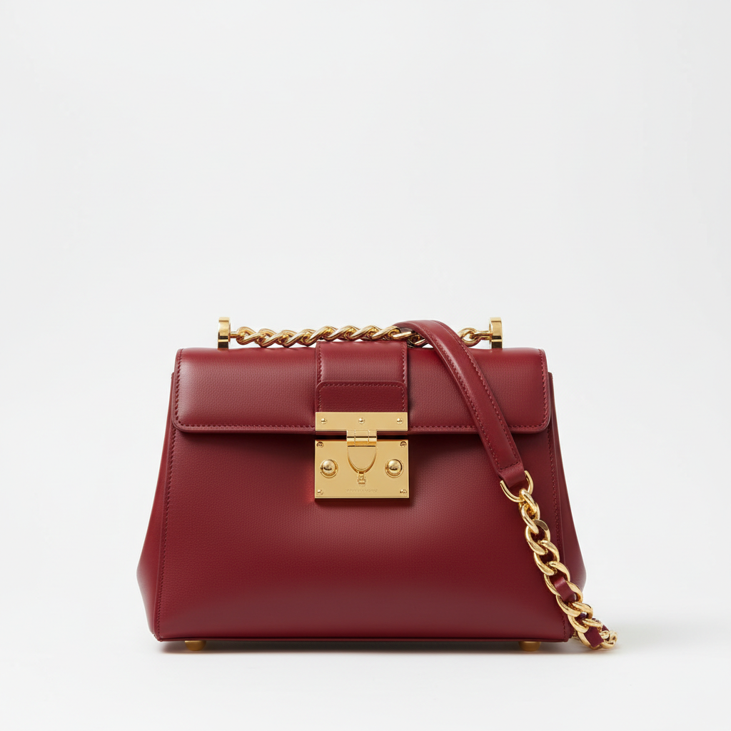 Sac à Main en Cuir Rouge - Rose Boutique